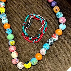 Combo - Chunky Necklace + Bracelet Charms (set of 4)